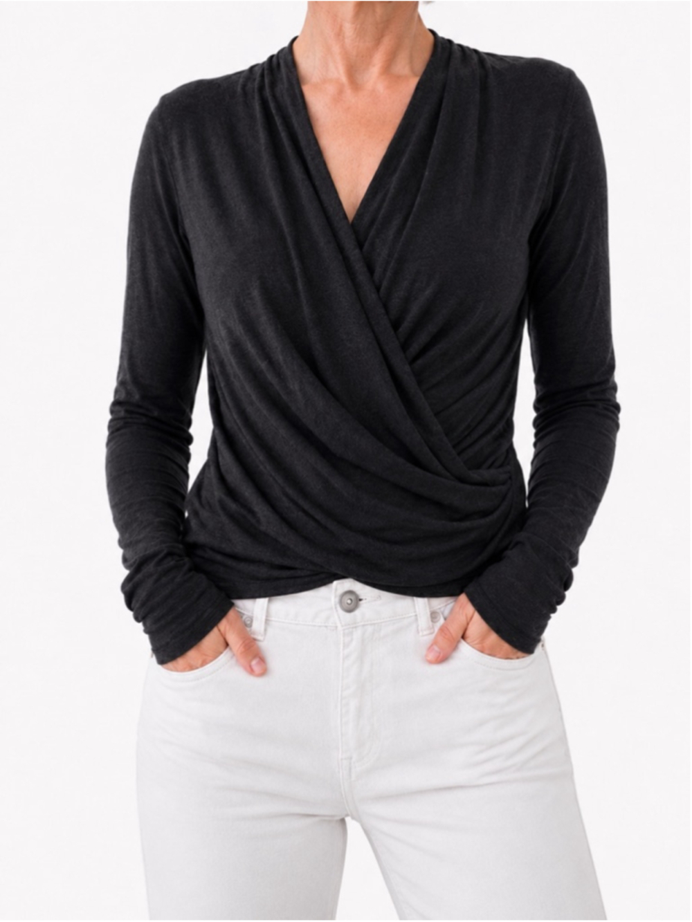 Lululemon Radiant Long Sleeve Sz 4 Heathered Black EUC - Picture 1 of 10
